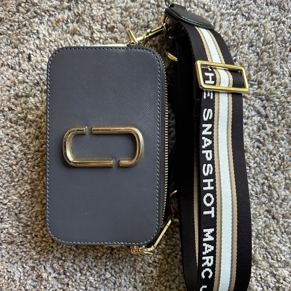 Marc Jacobs Gray Bag with Gold Hardware